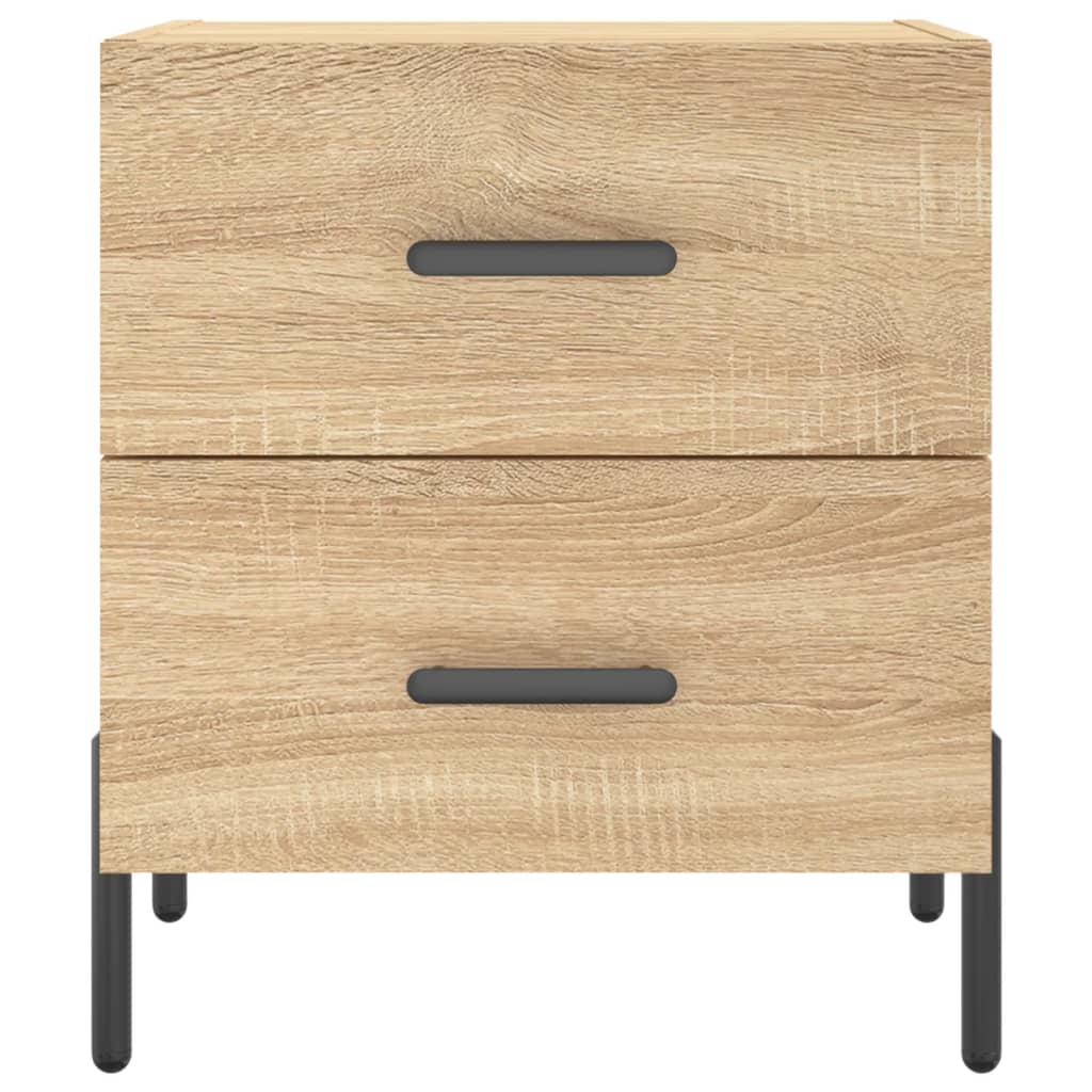 sengebord 40x35x47,5 cm konstrueret træ sonoma-eg