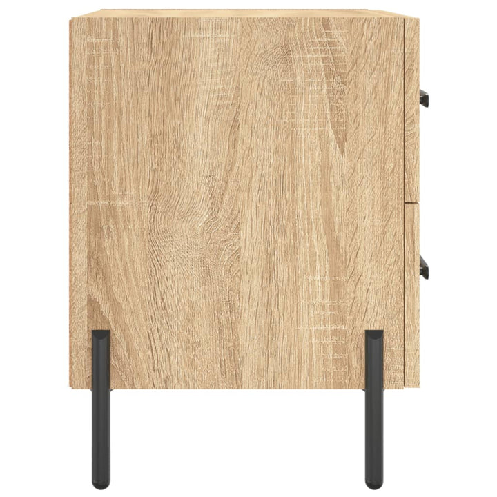 sengebord 40x35x47,5 cm konstrueret træ sonoma-eg