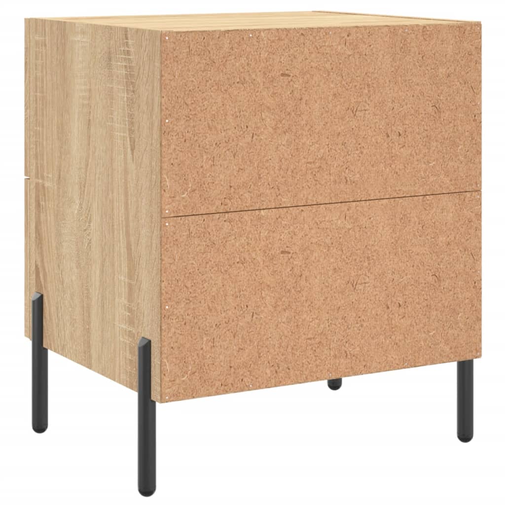 sengebord 40x35x47,5 cm konstrueret træ sonoma-eg
