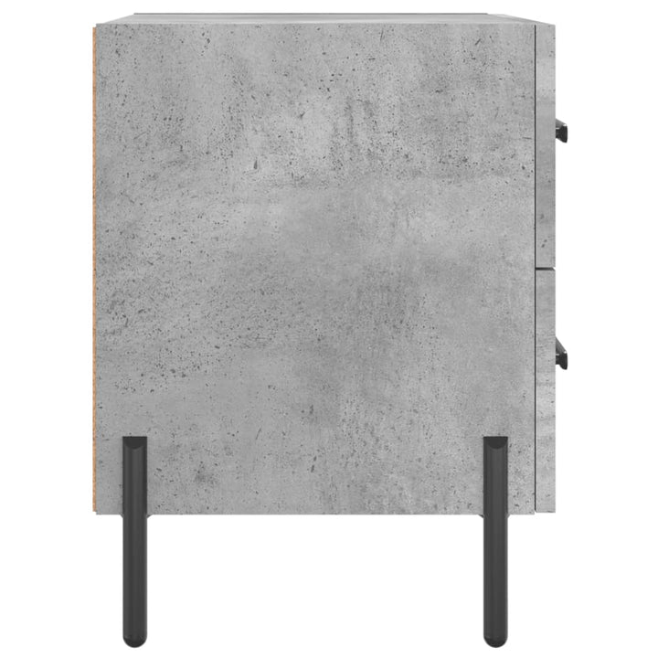 sengebord 40x35x47,5 cm konstrueret træ betongrå
