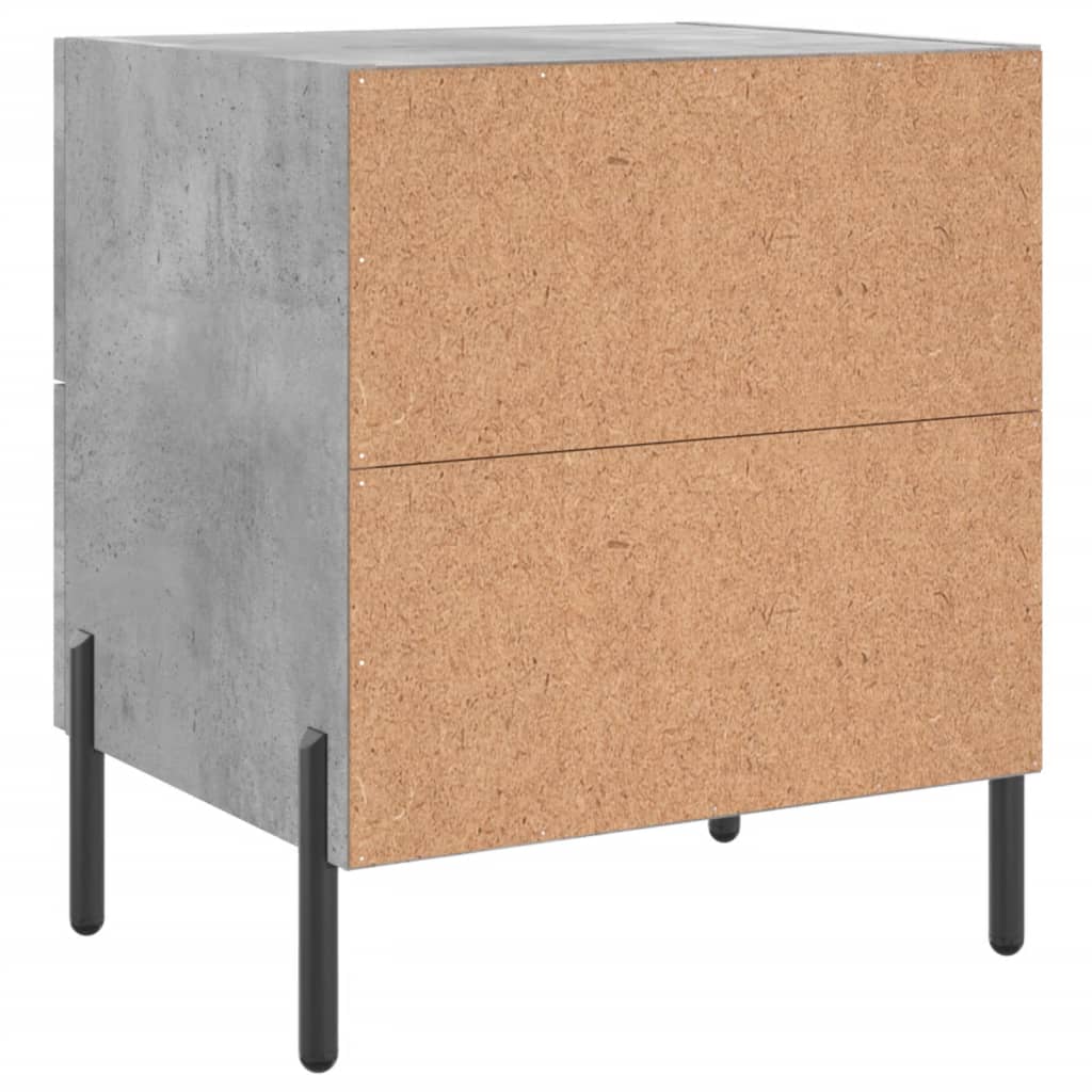 sengebord 40x35x47,5 cm konstrueret træ betongrå