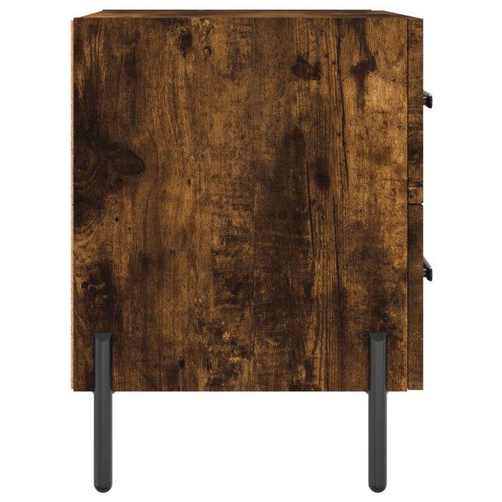 sengebord 40x35x47,5 cm konstrueret træ røget egetræ