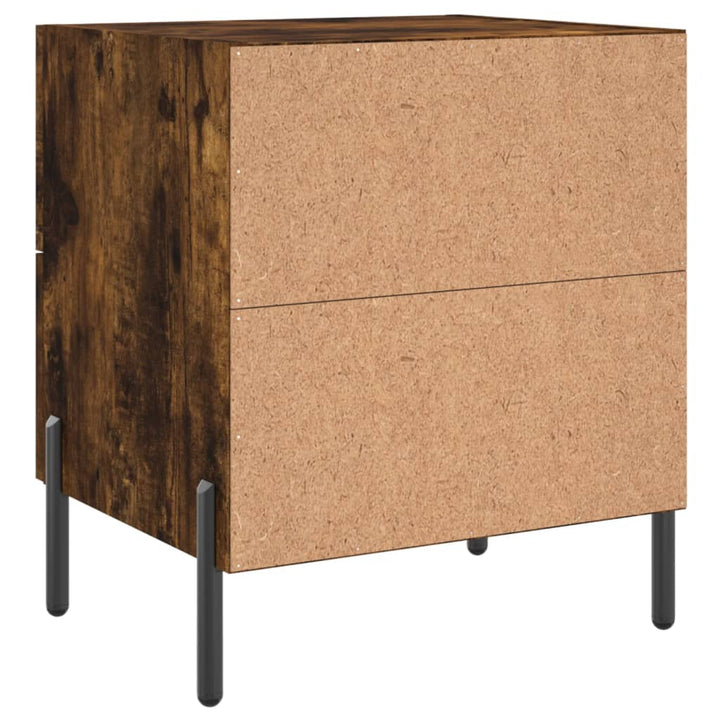 sengebord 40x35x47,5 cm konstrueret træ røget egetræ