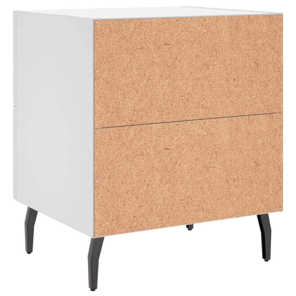 sengebord 40x35x47,5 cm konstrueret træ hvid