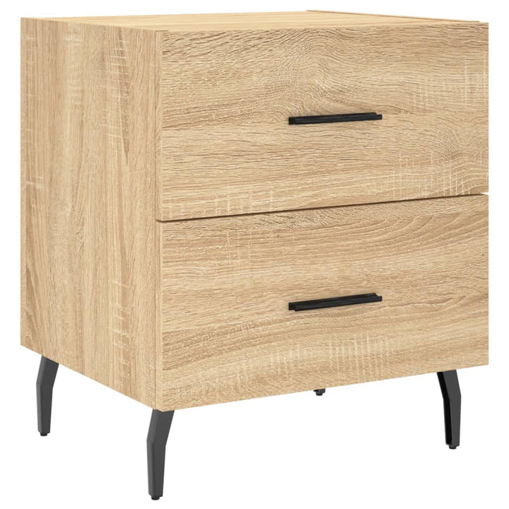 sengebord 40x35x47,5 cm konstrueret træ sonoma-eg