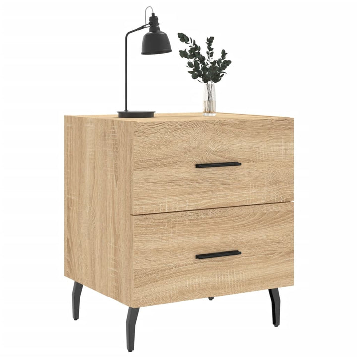 sengebord 40x35x47,5 cm konstrueret træ sonoma-eg