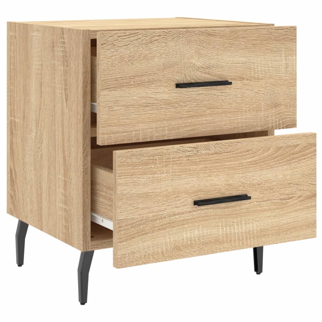 sengebord 40x35x47,5 cm konstrueret træ sonoma-eg