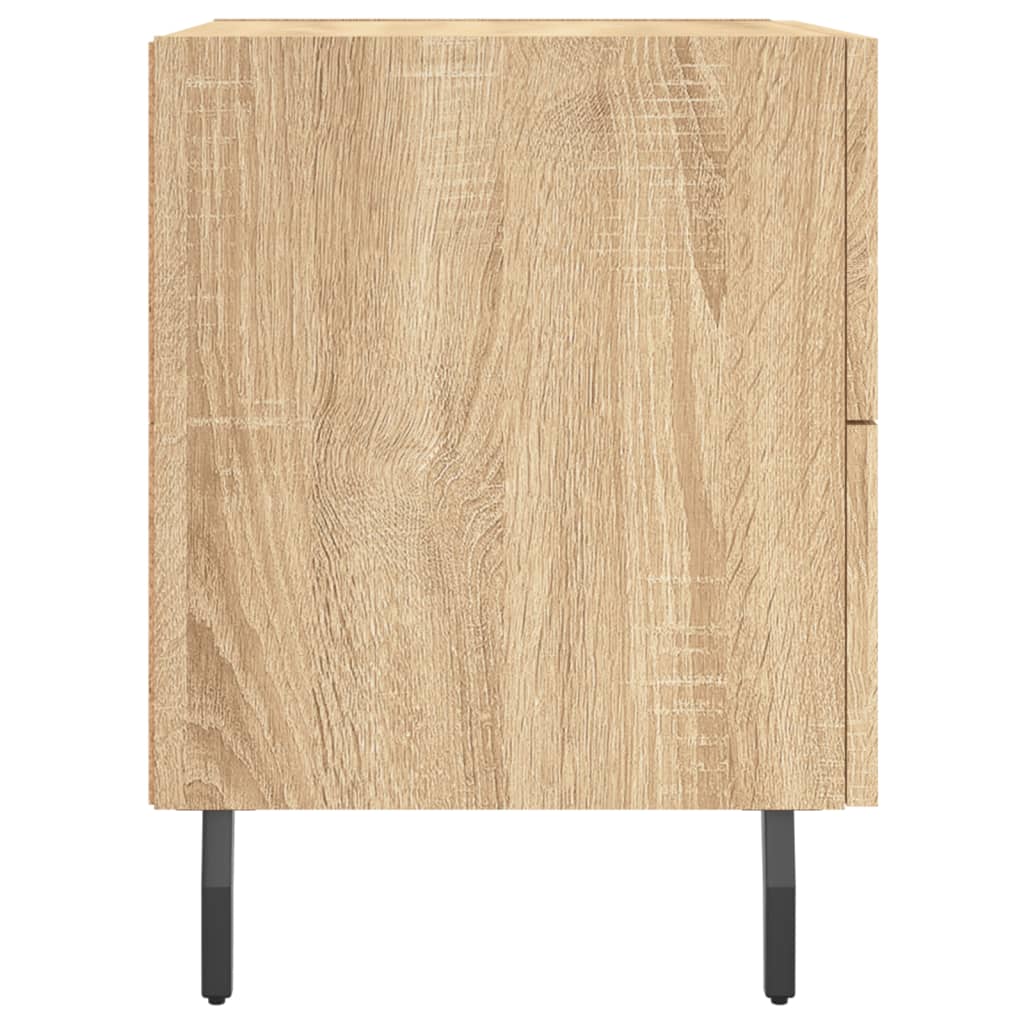 sengebord 40x35x47,5 cm konstrueret træ sonoma-eg