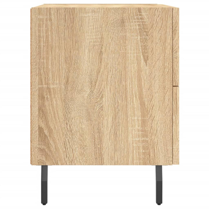 sengeborde 2 stk. 40x35x47,5 cm konstrueret træ sonoma-eg