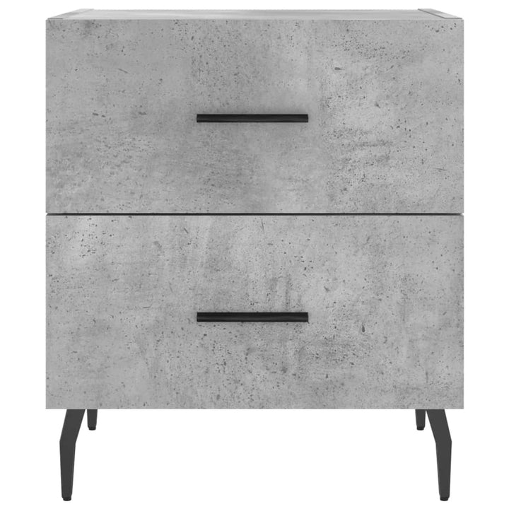 sengebord 40x35x47,5 cm konstrueret træ betongrå