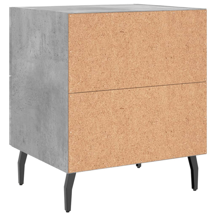 sengebord 40x35x47,5 cm konstrueret træ betongrå