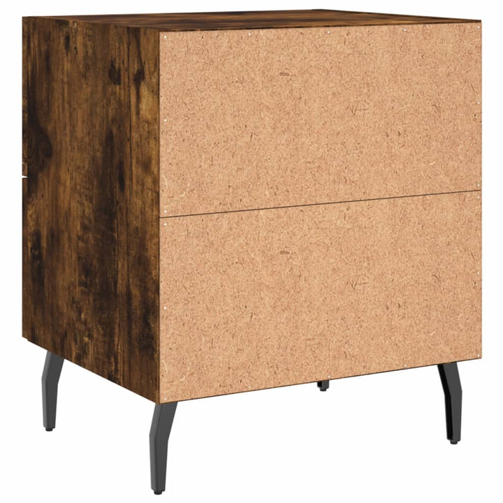sengebord 40x35x47,5 cm konstrueret træ røget egetræ