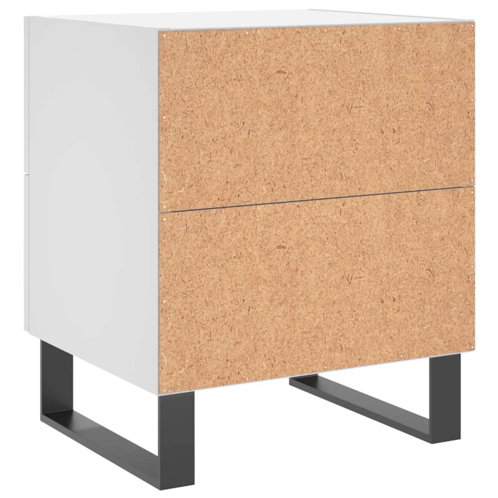 sengebord 40x35x47,5 cm konstrueret træ hvid