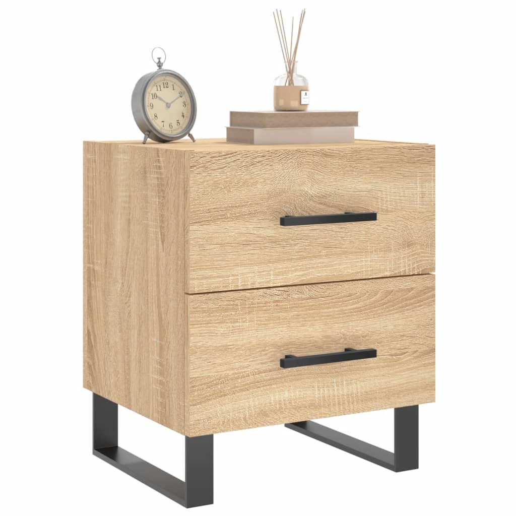 sengebord 40x35x47,5 cm konstrueret træ sonoma-eg