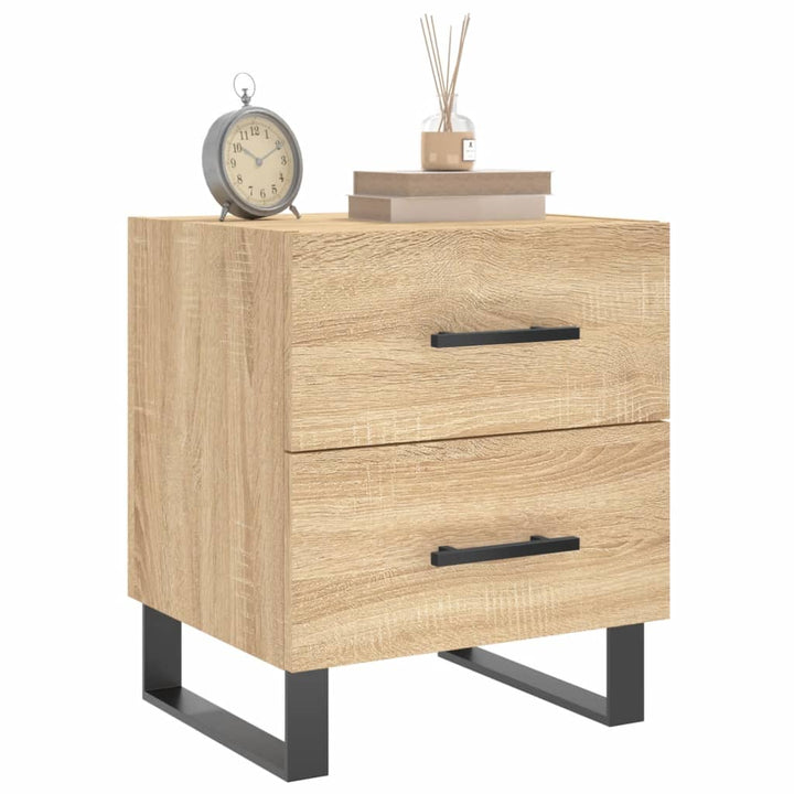 sengebord 40x35x47,5 cm konstrueret træ sonoma-eg