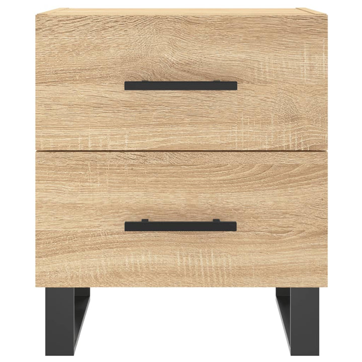 sengebord 40x35x47,5 cm konstrueret træ sonoma-eg