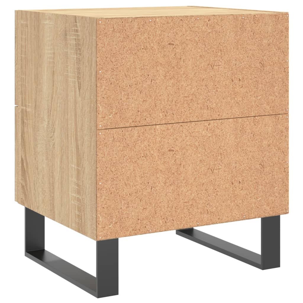 sengebord 40x35x47,5 cm konstrueret træ sonoma-eg