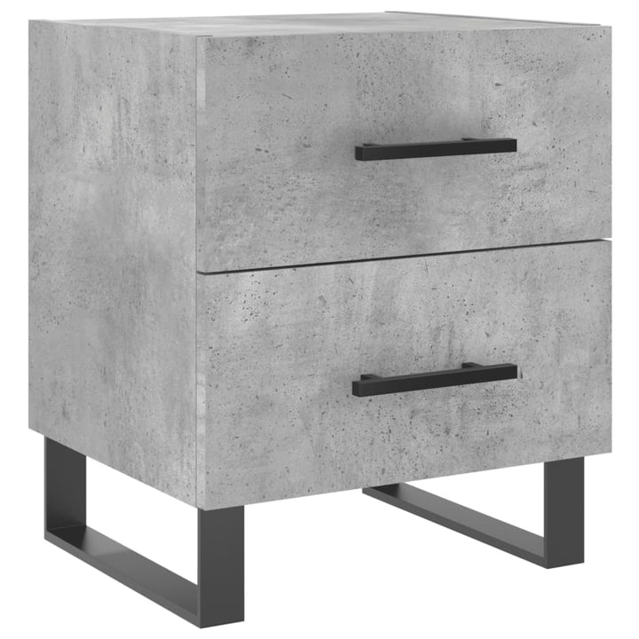 sengebord 40x35x47,5 cm konstrueret træ betongrå