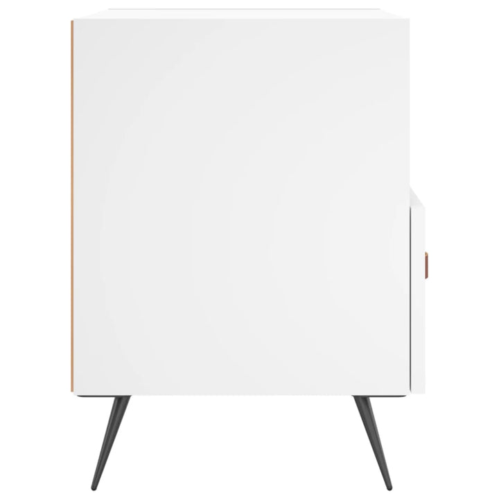 sengebord 40x35x47,5 cm konstrueret træ hvid