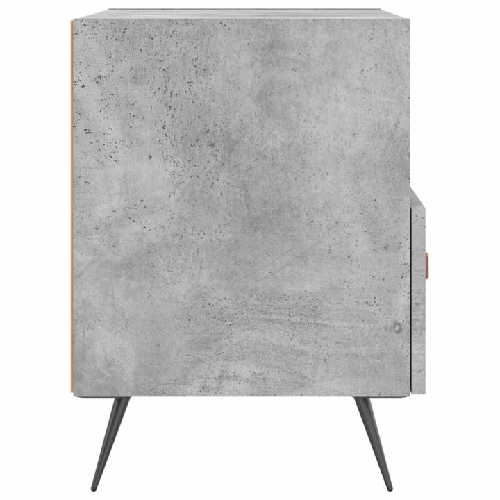 sengeborde 2 stk. 40x35x47,5 cm konstrueret træ betongrå
