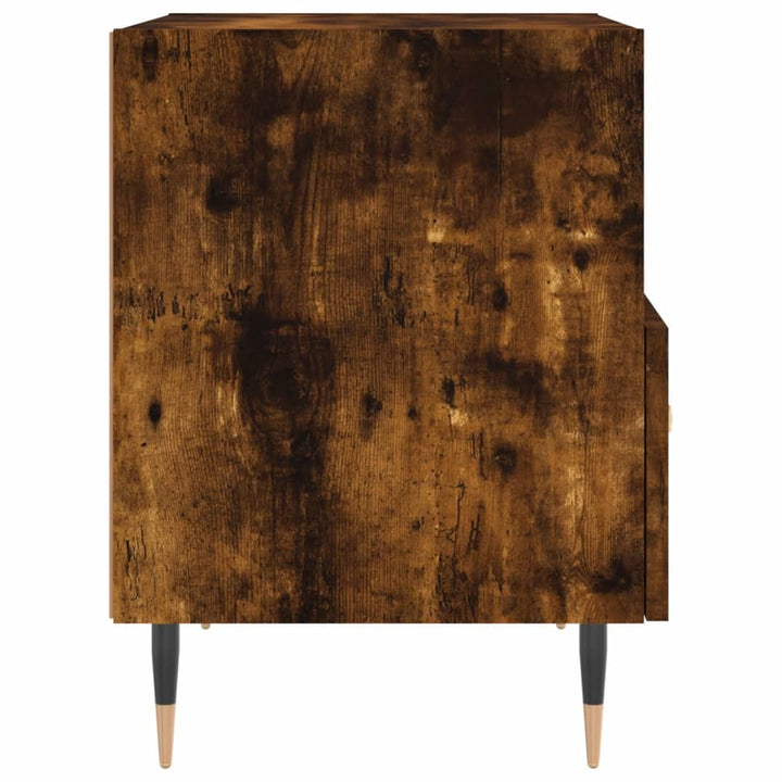 sengeborde 2 stk. 40x35x47,5 cm konstrueret træ røget egetræ