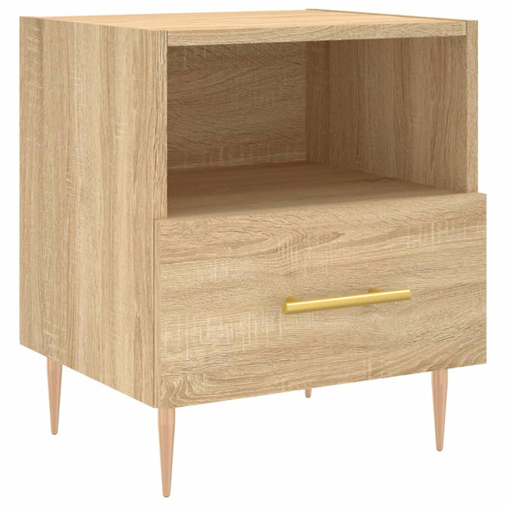 sengebord 40x35x47,5 cm konstrueret træ sonoma-eg