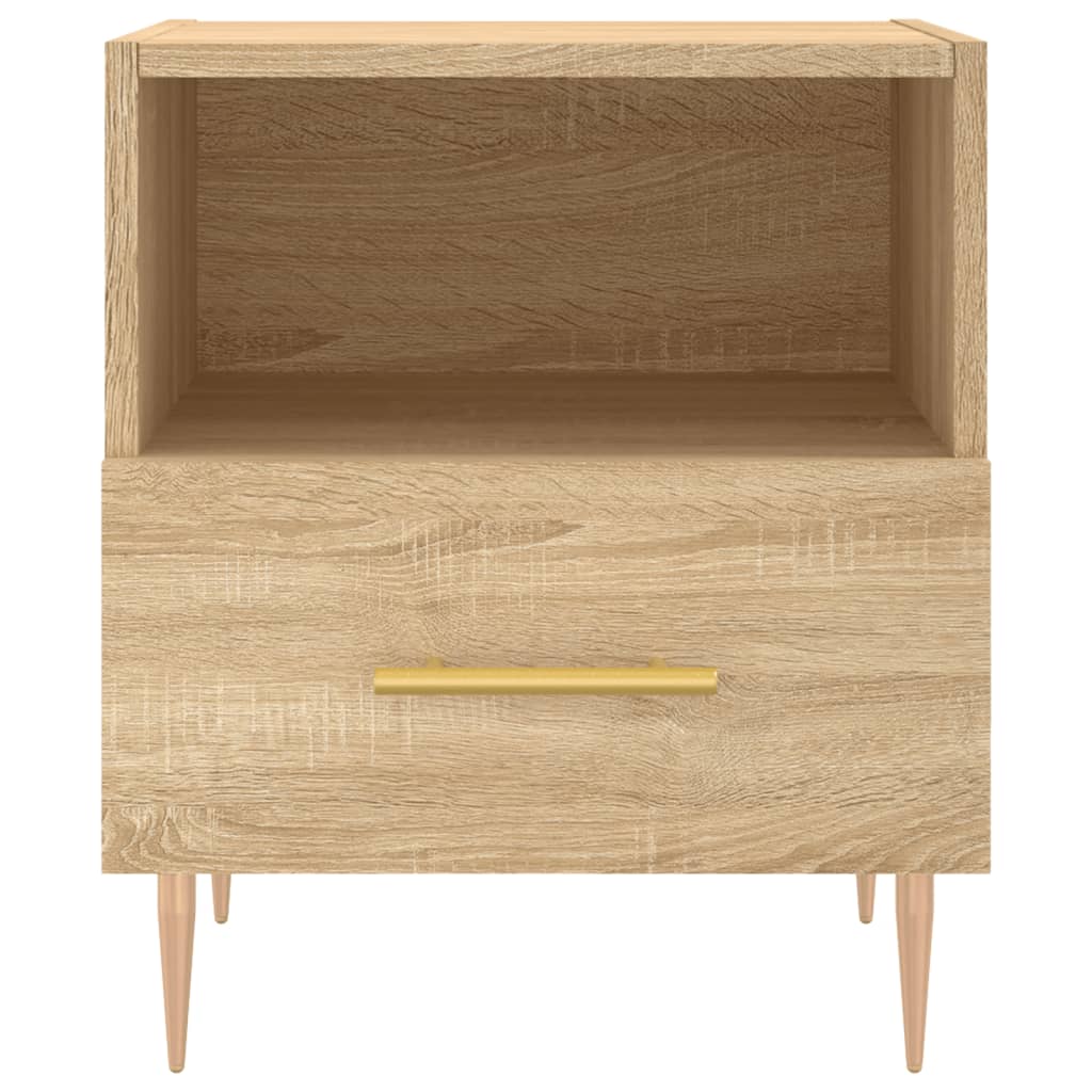 sengebord 40x35x47,5 cm konstrueret træ sonoma-eg