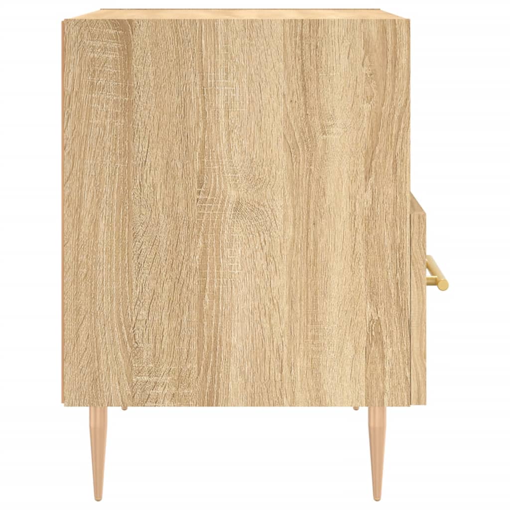 sengebord 40x35x47,5 cm konstrueret træ sonoma-eg