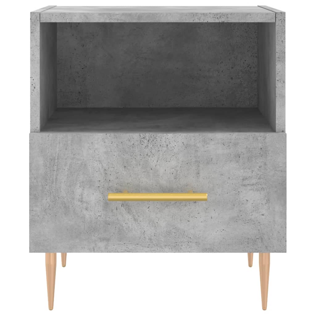 sengebord 40x35x47,5 cm konstrueret træ betongrå