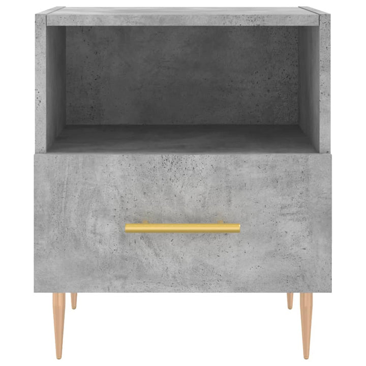 sengebord 40x35x47,5 cm konstrueret træ betongrå