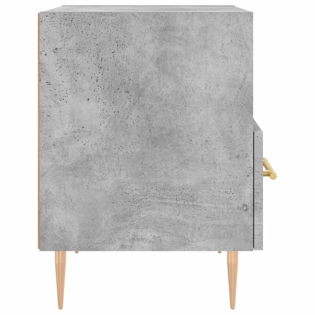 sengebord 40x35x47,5 cm konstrueret træ betongrå
