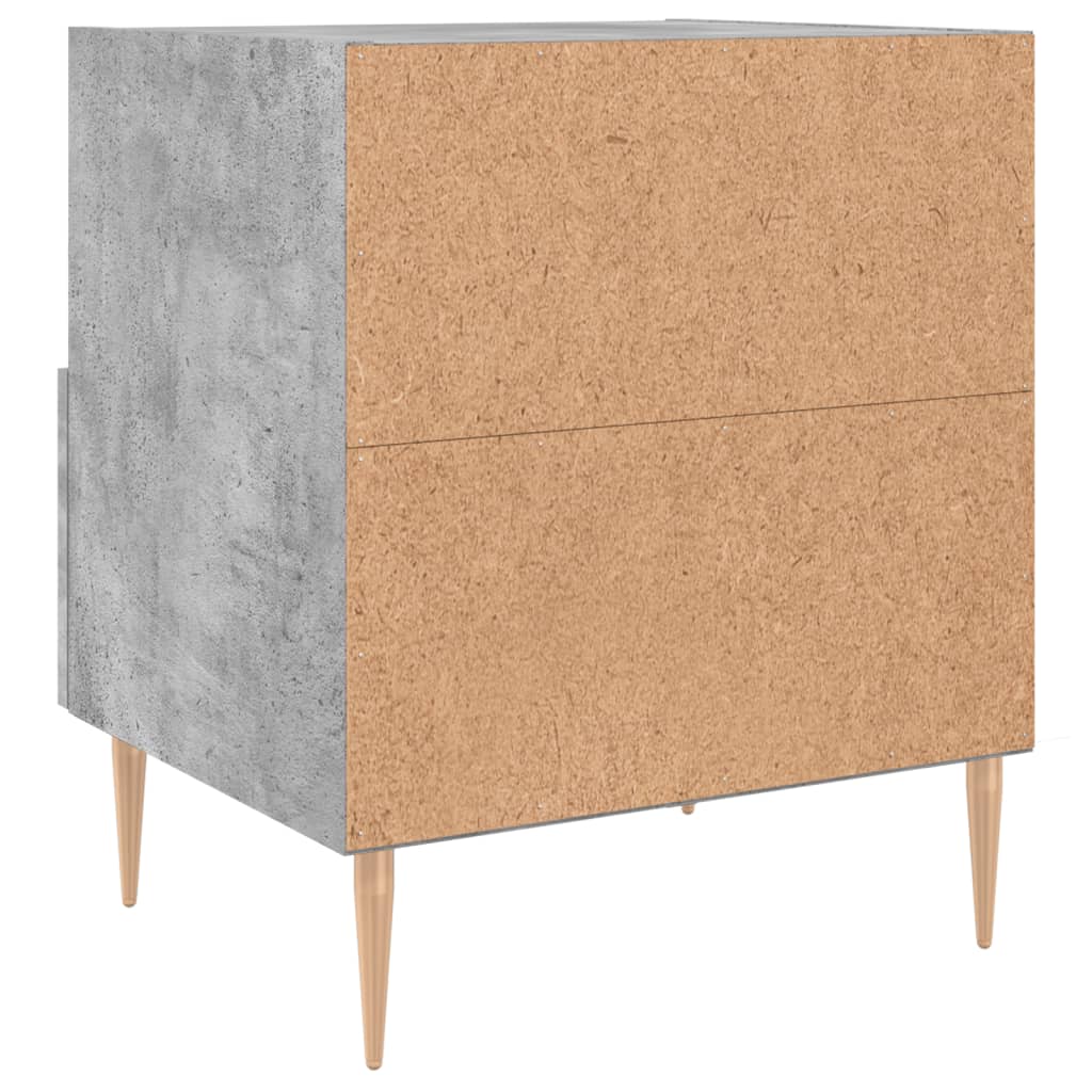 sengebord 40x35x47,5 cm konstrueret træ betongrå