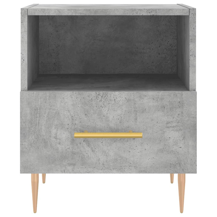 sengeborde 2 stk. 40x35x47,5 cm konstrueret træ betongrå