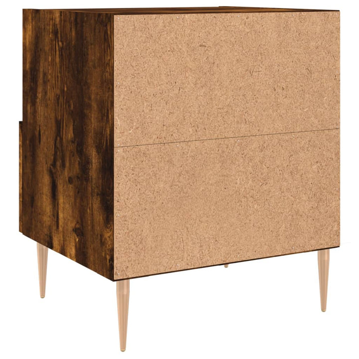 sengebord 40x35x47,5 cm konstrueret træ røget egetræ