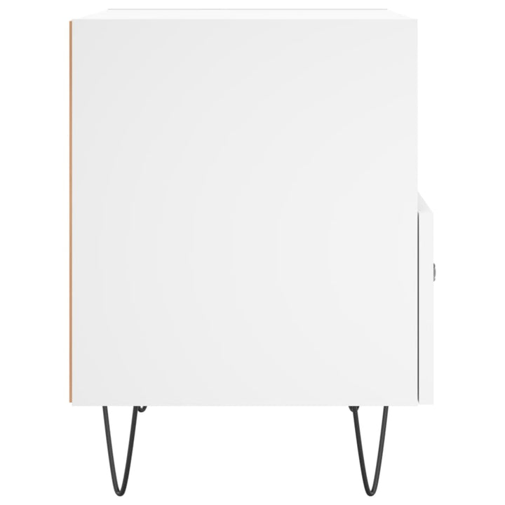sengebord 40x35x47,5 cm konstrueret træ hvid