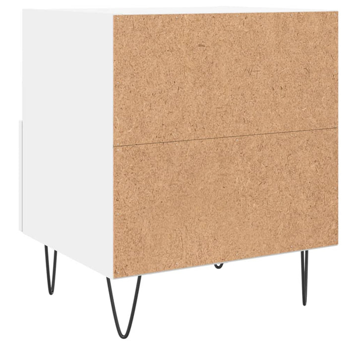 sengebord 40x35x47,5 cm konstrueret træ hvid