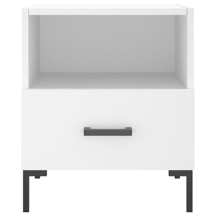 sengeborde 2 stk. 40x35x47,5 cm konstrueret træ hvid