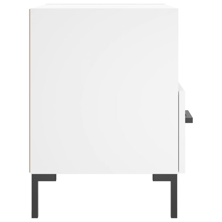 sengeborde 2 stk. 40x35x47,5 cm konstrueret træ hvid