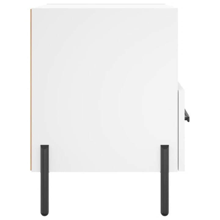 sengeborde 2 stk. 40x35x47,5 cm konstrueret træ hvid