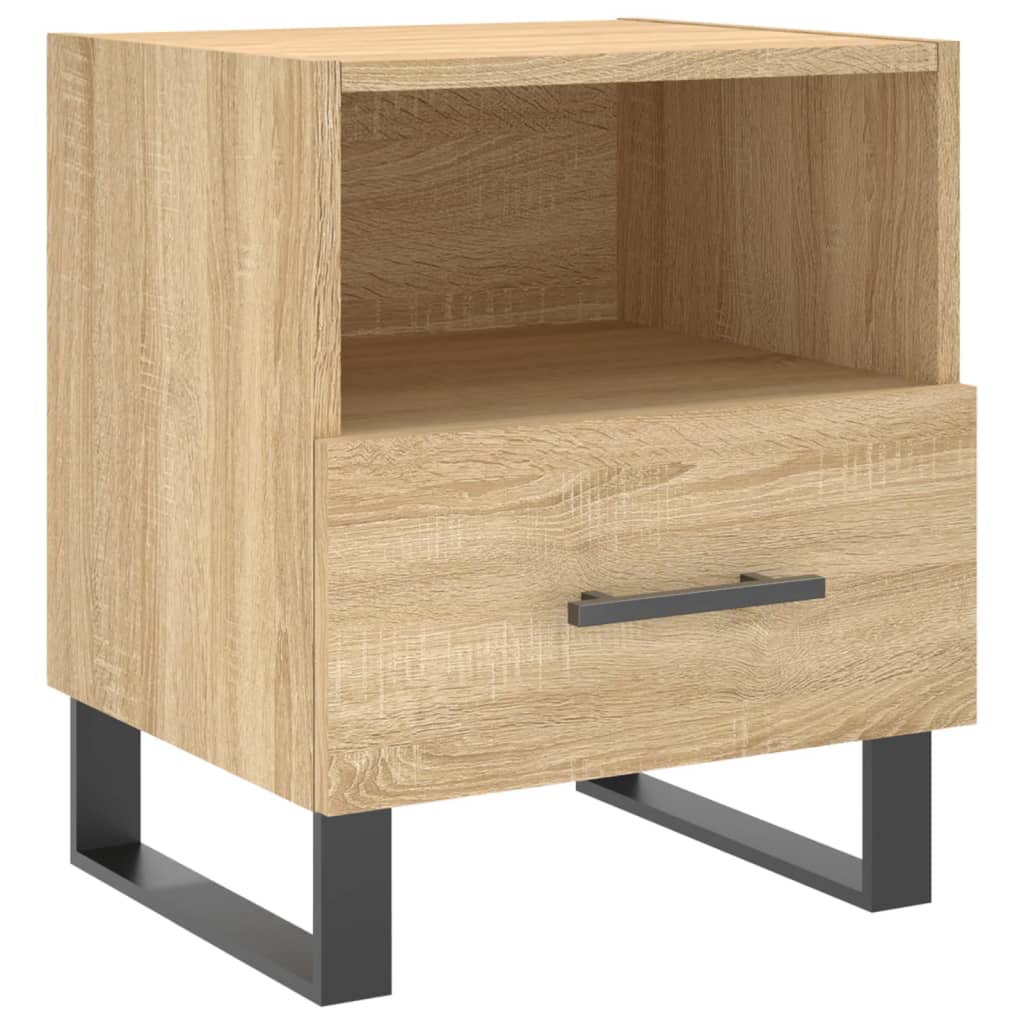 sengebord 40x35x47,5 cm konstrueret træ sonoma-eg