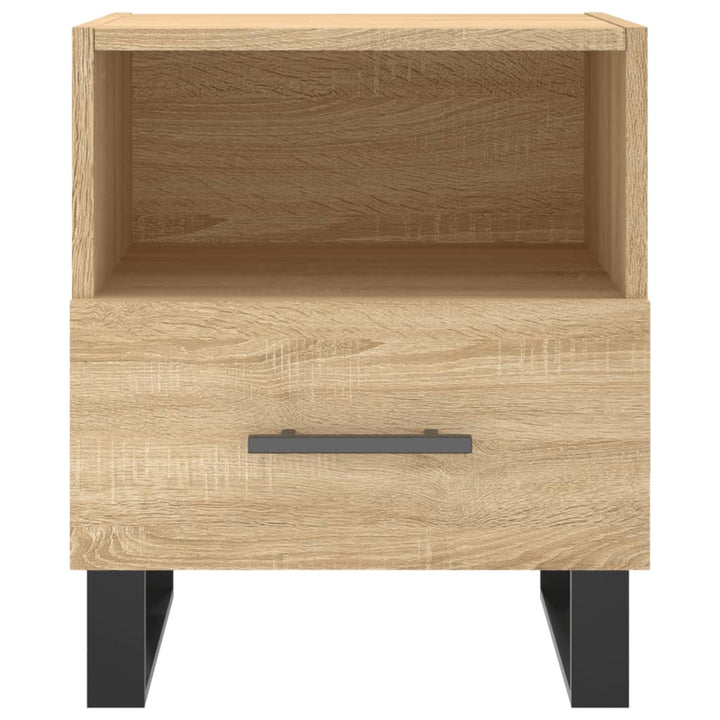 sengebord 40x35x47,5 cm konstrueret træ sonoma-eg