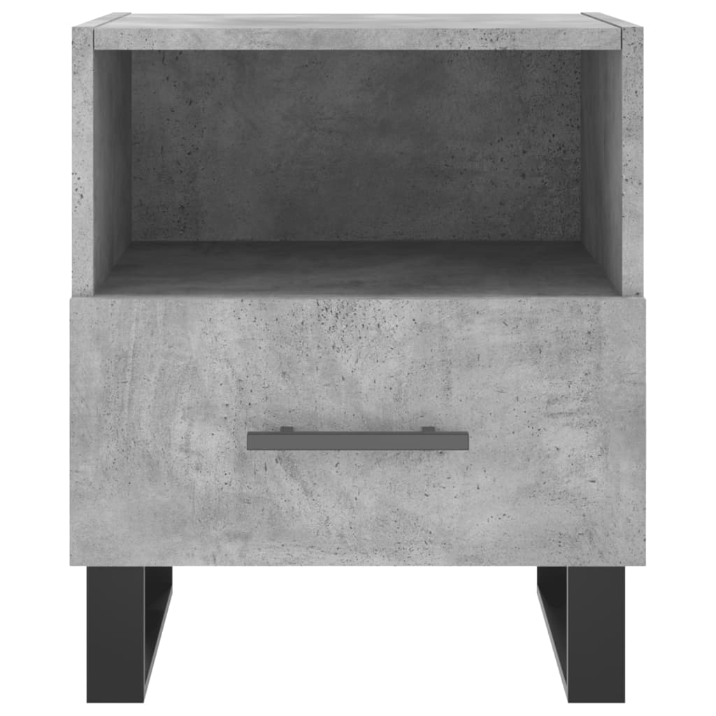 sengebord 40x35x47,5 cm konstrueret træ betongrå