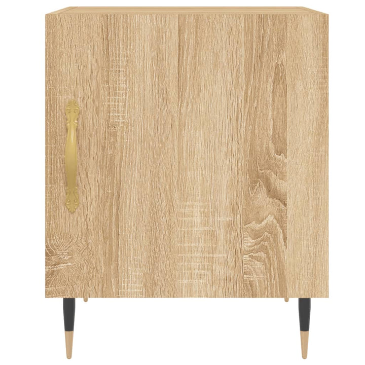 sengeborde 2 stk. 40x40x50 cm konstrueret træ sonoma-eg
