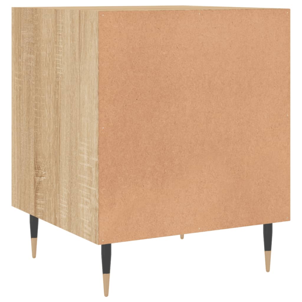 sengeborde 2 stk. 40x40x50 cm konstrueret træ sonoma-eg