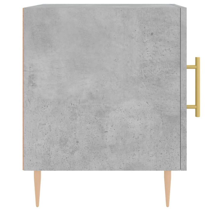 sengeborde 2 stk. 40x40x50 cm konstrueret træ betongrå