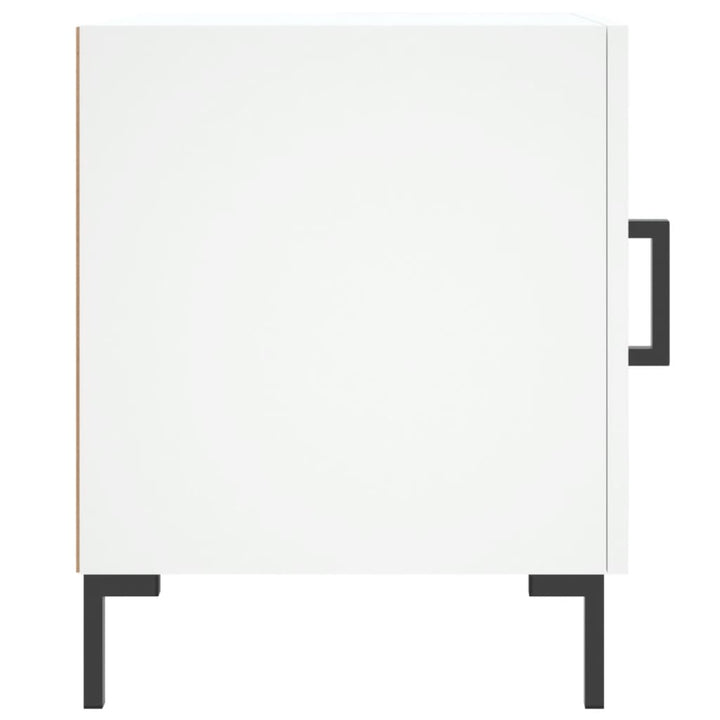 sengebord 40x40x50 cm konstrueret træ hvid
