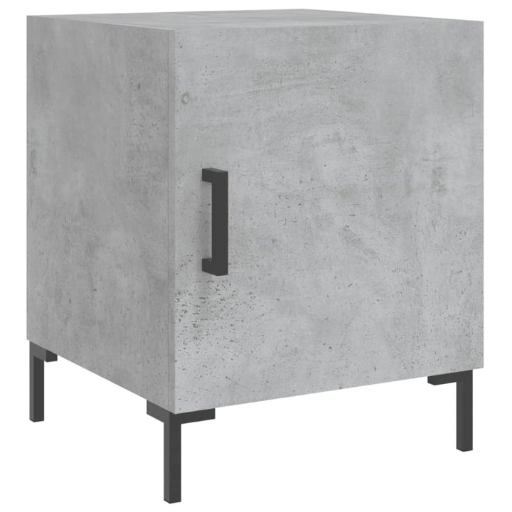 sengeborde 2 stk. 40x40x50 cm konstrueret træ betongrå
