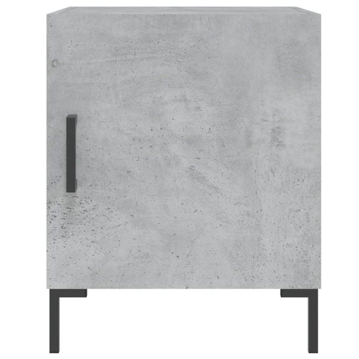sengeborde 2 stk. 40x40x50 cm konstrueret træ betongrå