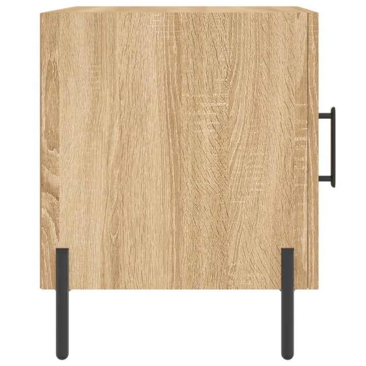 sengeborde 2 stk. 40x40x50 cm konstrueret træ sonoma-eg