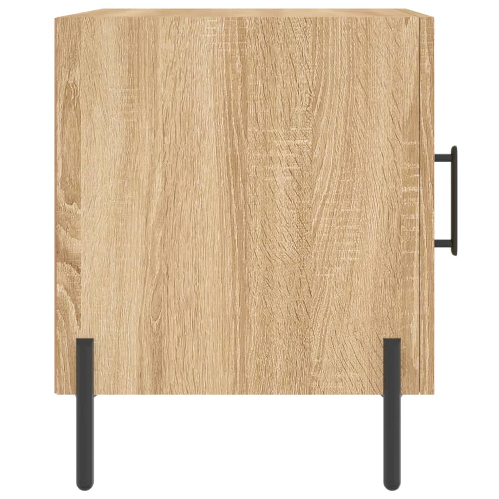 sengeborde 2 stk. 40x40x50 cm konstrueret træ sonoma-eg